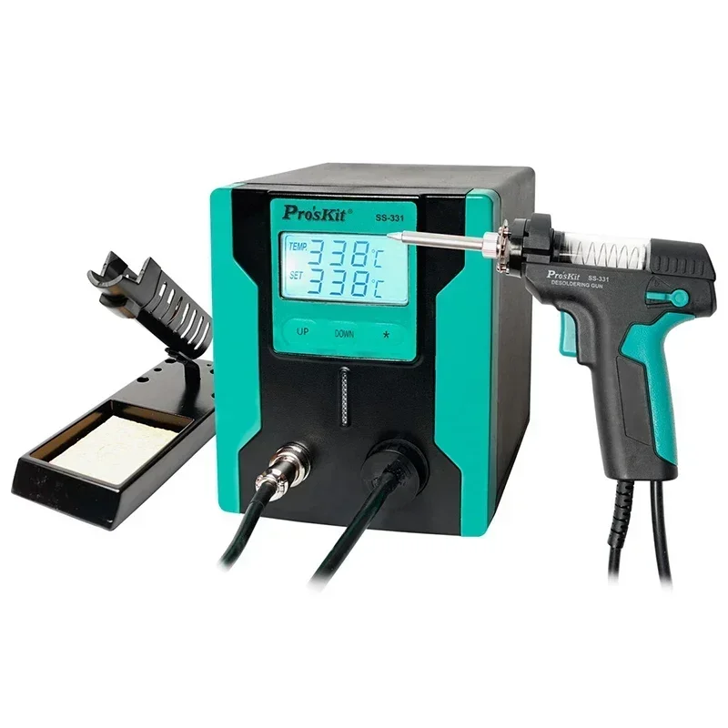 220V Pro'skit SS-331 LCD Electric Desoldering Machine Anti-Static High Power Strong Suction SS-331H SS-331E Desoldering Pump