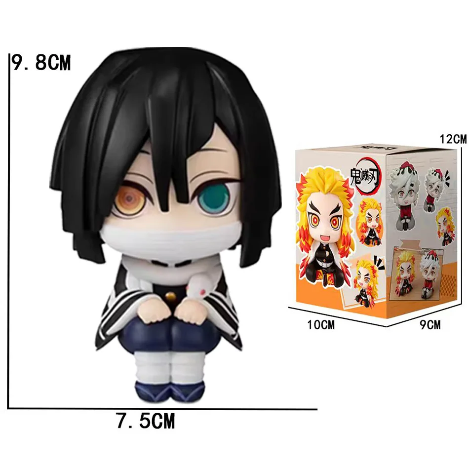1/4 Stück Demon Slayer Chibi Sitzfiguren-Set – Rengoku Kyojuro, Iguro Obanai, Shinazugawa Sanemi, Douma Anime Sammlerfiguren – Detail 4