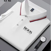 Polo de manga corta informal de negocios para hombre nuevo bordado, Top moderno, transpirable, cómodo y versátil