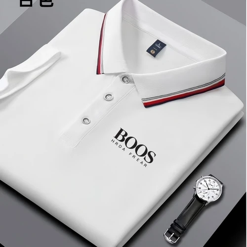Polo de manga corta informal de negocios para hombre nuevo bordado, Top moderno, transpirable, cómodo y versátil