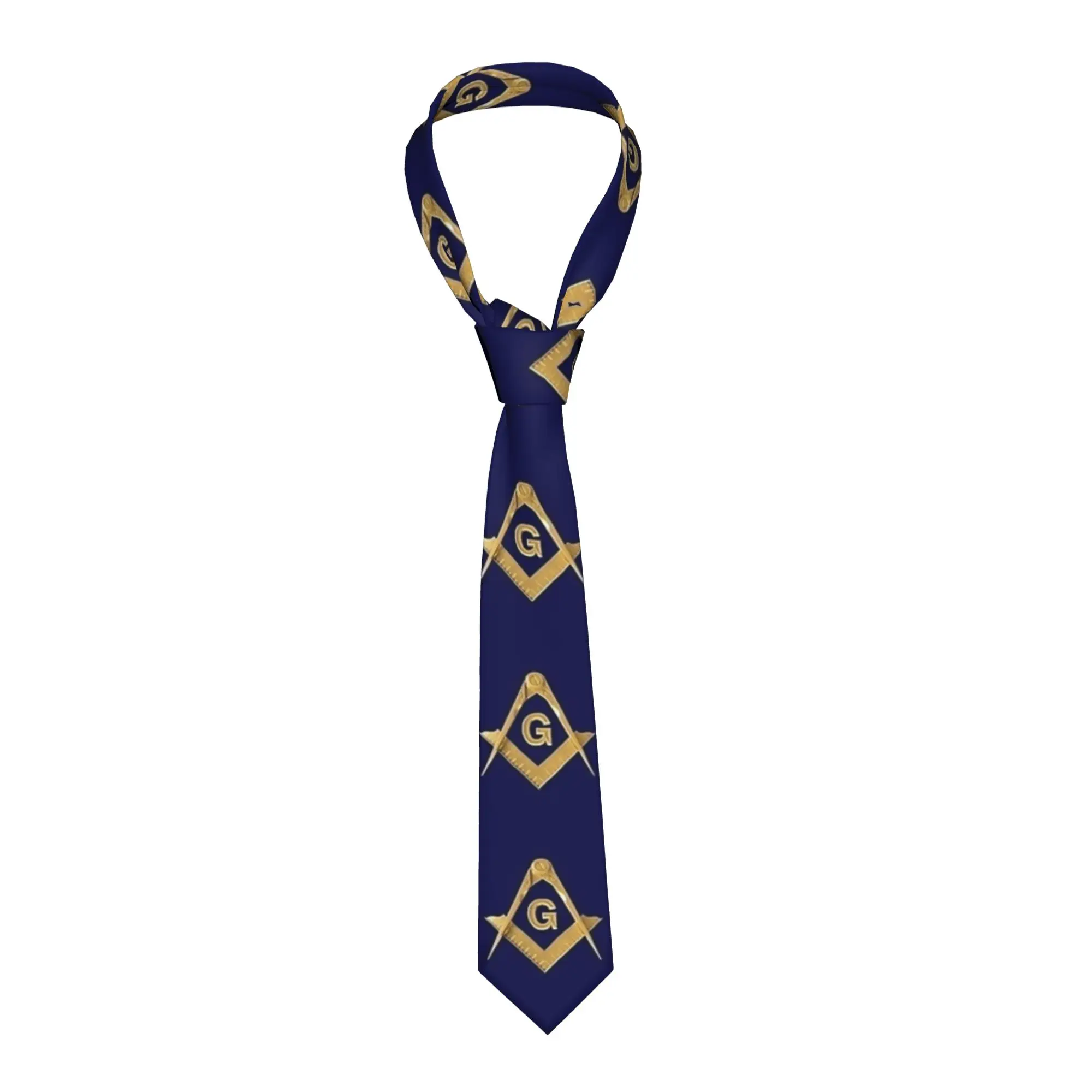 Masonic Freemasonry Symbol Tie Freemason Business Neck Ties Men Cool Fashion Necktie Accessories High Quality Pattern Collar Tie