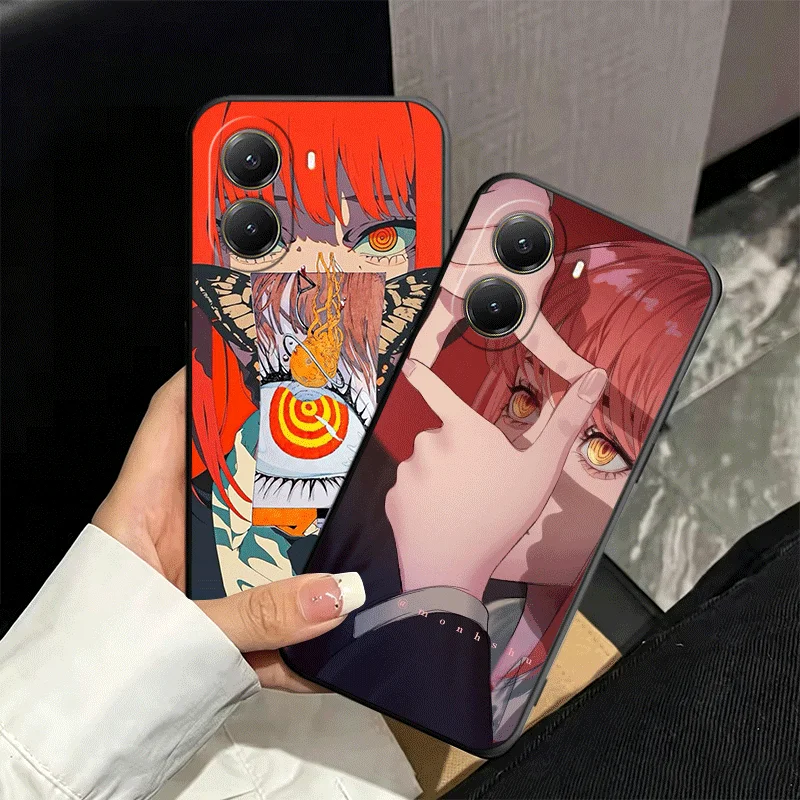 Anime Character Makima CSM Soft Phone Case for Xiaomi Poco X5 X6 X7 X8 Pro Max X3 F7 F8 Ultra M8 M7 M6 M5 Redmi 15 15C 14C 13C 1