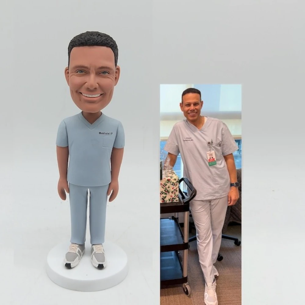 

Personalized Full Bobble Head Statue Gift for Him Her Couple Wedding Anniversary Handmade Clay Figurine Wedding Gift Keepsake