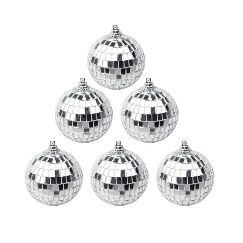 6pcs Disco Ball Cars Pendant Foam Sequins Multifunctional Auto Mirror Ornament Durable Hanging Decoration For Cars Accessories