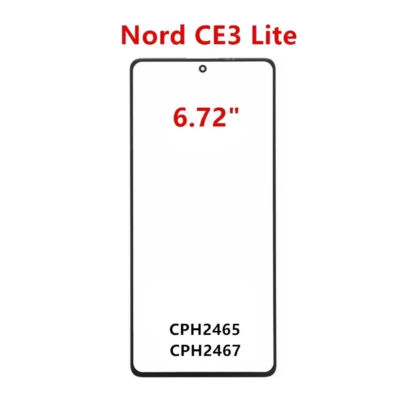 شاشة تعمل باللمس ل Oneplus Nord 3 CE 2 3 Lite N20 SE N30 N300 5G اللوحة الأمامية شاشة الكريستال السائل خارج غطاء زجاجي إصلاح أجزاء + OCA