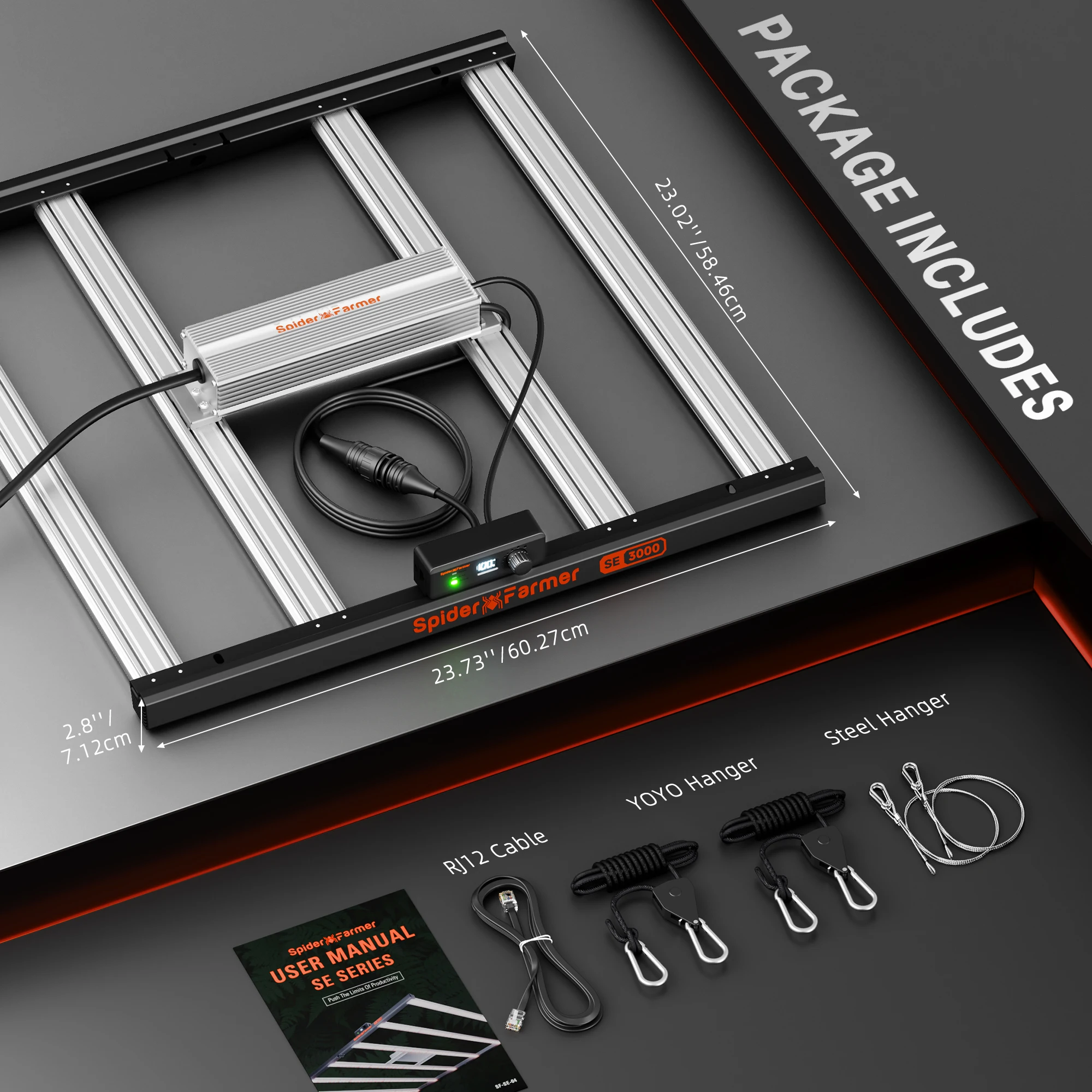 Spider Farmer SE3000 300W Led Grow LightLM301H EVO Bluetooth & WiFi Smart APP Control Dimmable High Efficacy for 2x2FT