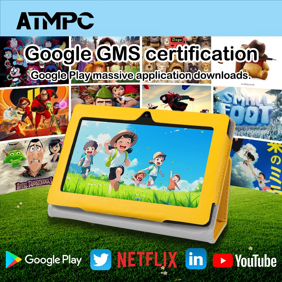 ATMPC 7 inch Tablet Android 11, 3GB RAM+32GB ROM, Quad-Core, 3500mAh, WIFI, BT 4.2, 1024*600 Resolution HD IPS Display Tablet PC