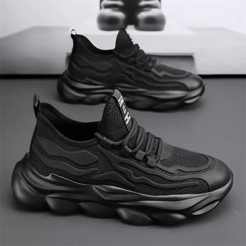 Autumn 2023 New Mesh Flying Weaving sneaker Men's Casual All-match High-grade Men's Sneakers Shock Absorption Wear-resistant and