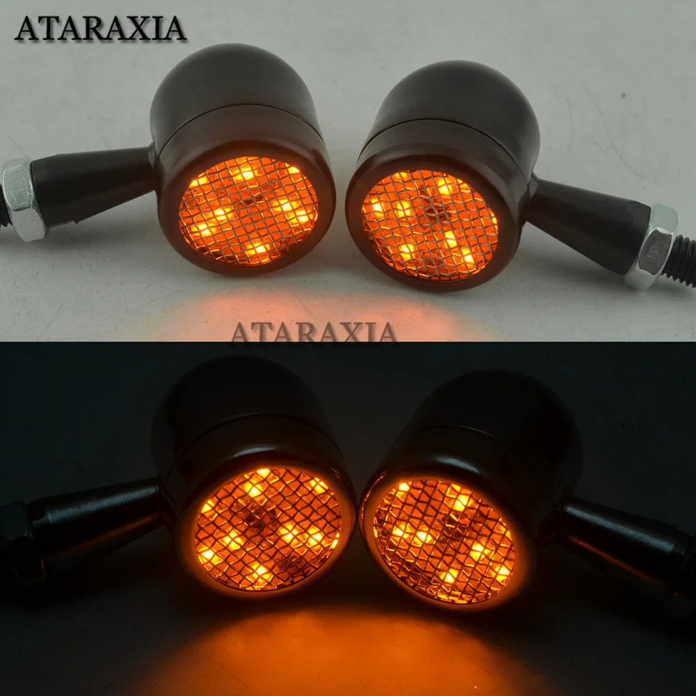 Motorfiets Mini Led Richtingaanwijzer Licht Metaal Bullet Moto Knipperlicht Clignototant Moto Led 12V Fit Voor Kawasaki Suzuki Yamaha