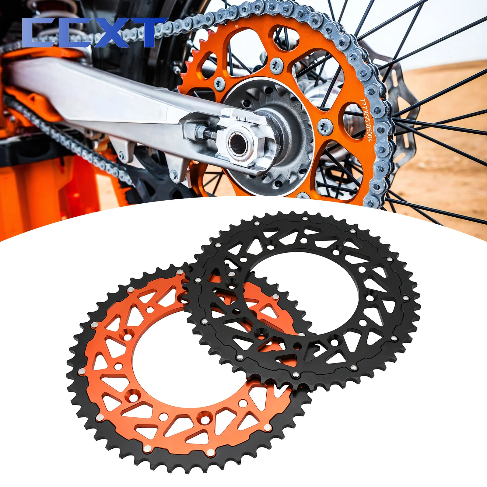 Motorcycle Rear Chain Sprocket 50T 52T For KTM XC XCF SX SXF EXC EXCF 125 150 200 250 300 350 400 SMR 450 525 560 Duke 690 790