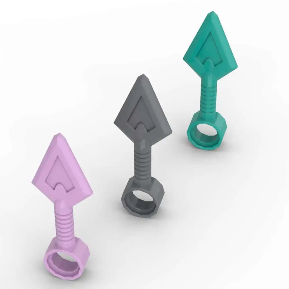 

MOC 10PCS 98338 Handheld Arm Substitutable Brick Spear Short With Pin Hole Building Block Funny Toys Adults Boys Holiday Gifts