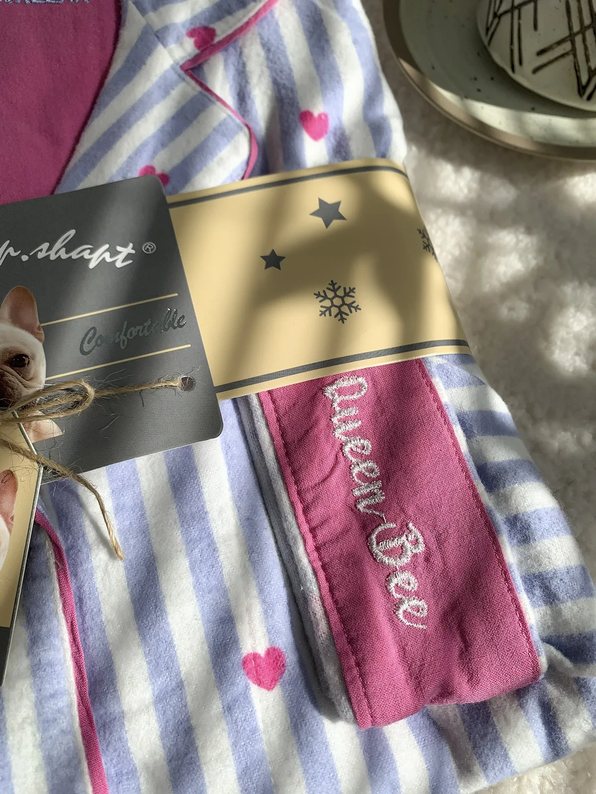 Damen Niedlicher Cartoon-Druck 100% Baumwolle Gebürstetes Pyjama-Set Frühling Herbst Langarm-Oberteil Lange Hose 2-teilig Loungewear Homewear – Detail 15