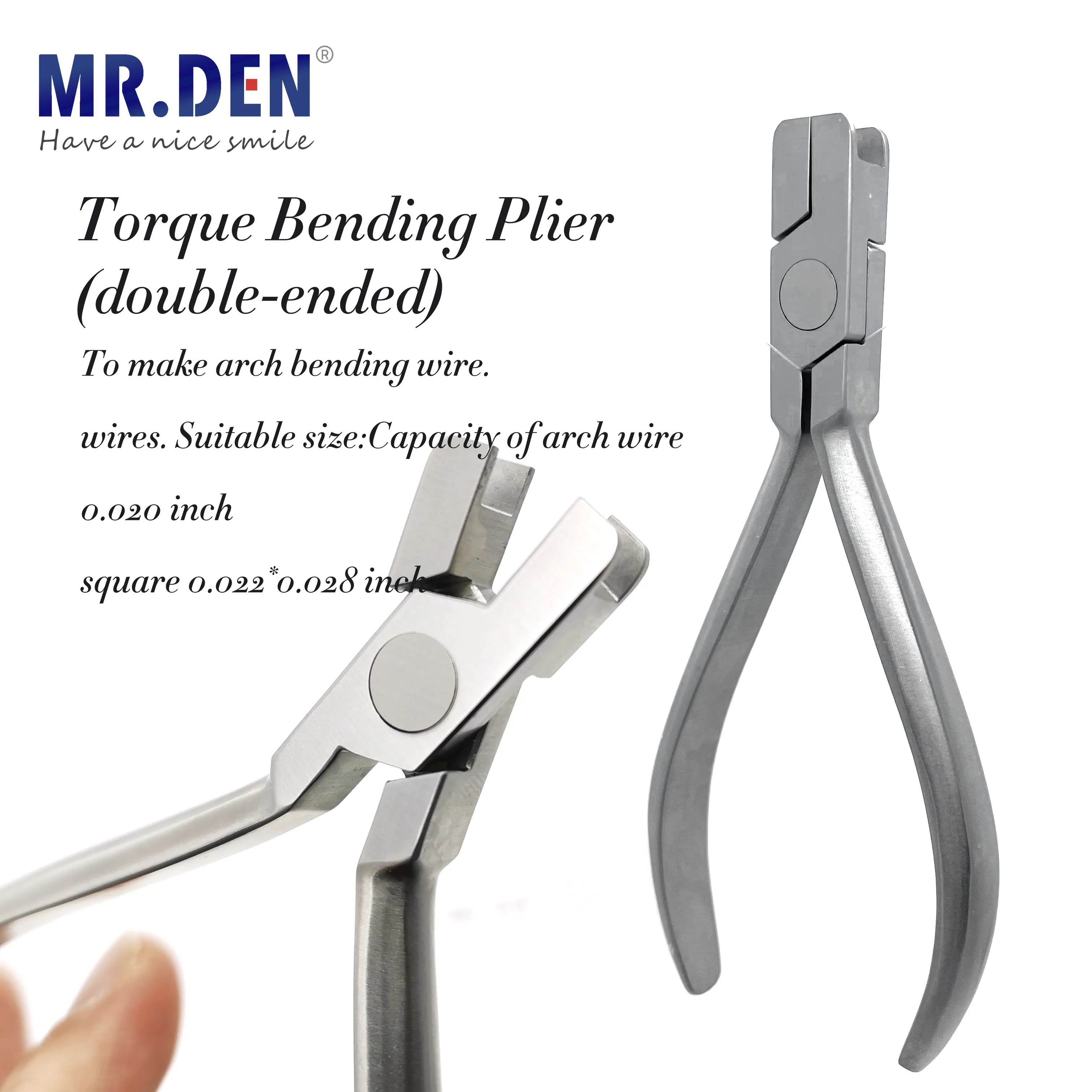 1 set Double Headed Wire Torquing Plier Orthodontic Dental Single Head WireTorque Forcept 0.019-0.022 Wire Bending Forming Plier