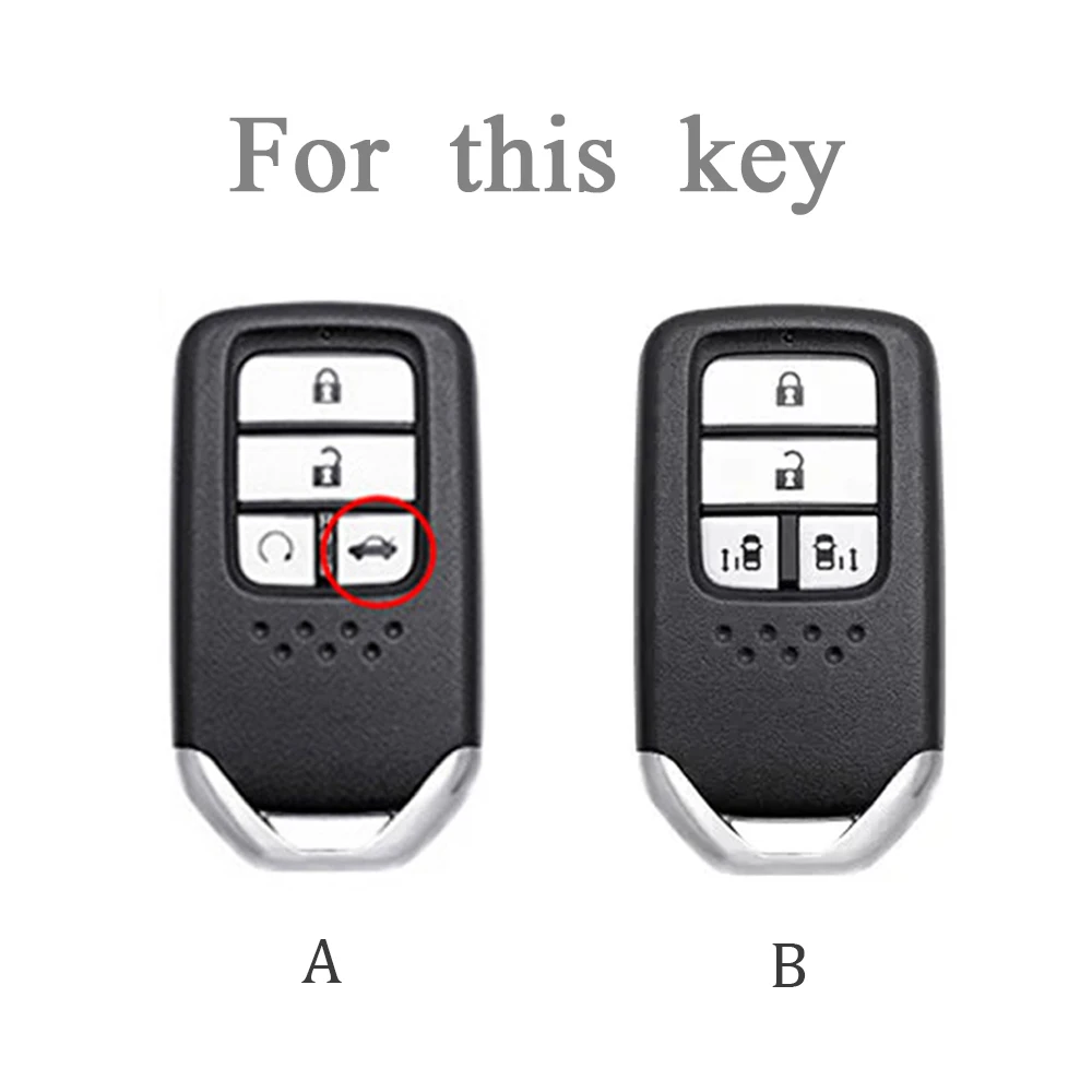 4Button Auto Shell Fob for Honda HR-V MPV EX Odyssey Stepwgn Elysion Civic Fit Accord Pilot CRV TPU Car Key Case Cover Protector