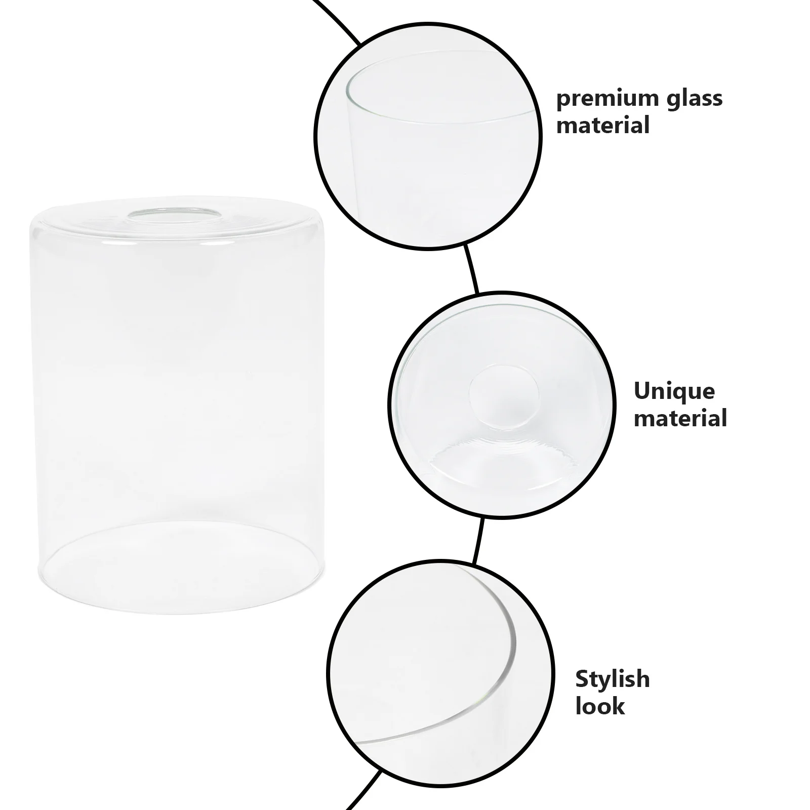 

1Pcs Simple Glass Lampshade Transparent Art Design for Home Lighting Decorative Lamp Cover Replacement for Ceiling Desk Lamp Use