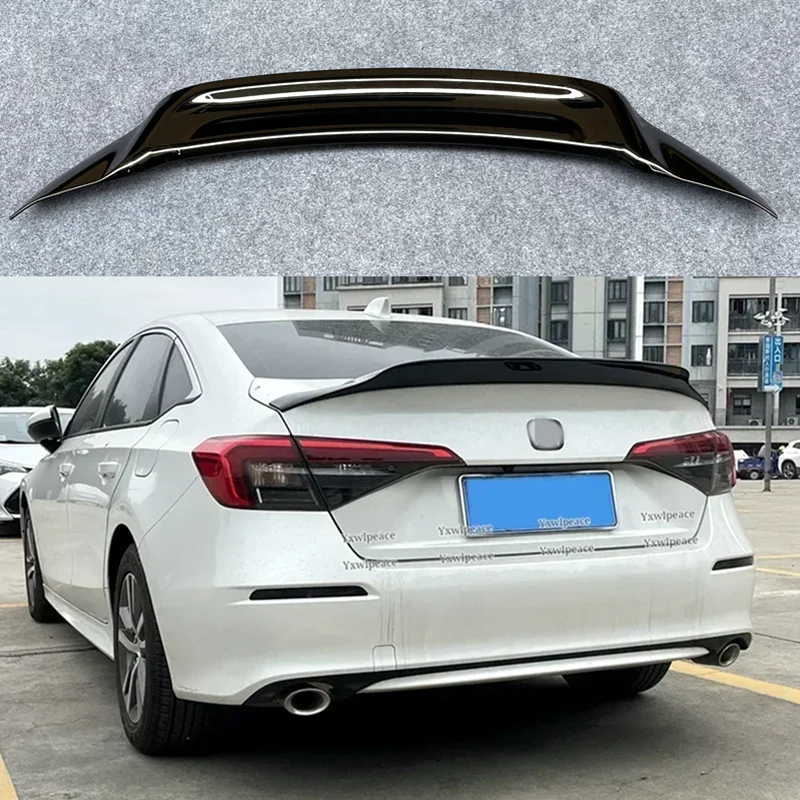 

R Style ABS Plastic Primer Color Rear Trunk Lip Spoiler Body Kit Accessories for Honda Civic 11th Generation 2021 2022 2023