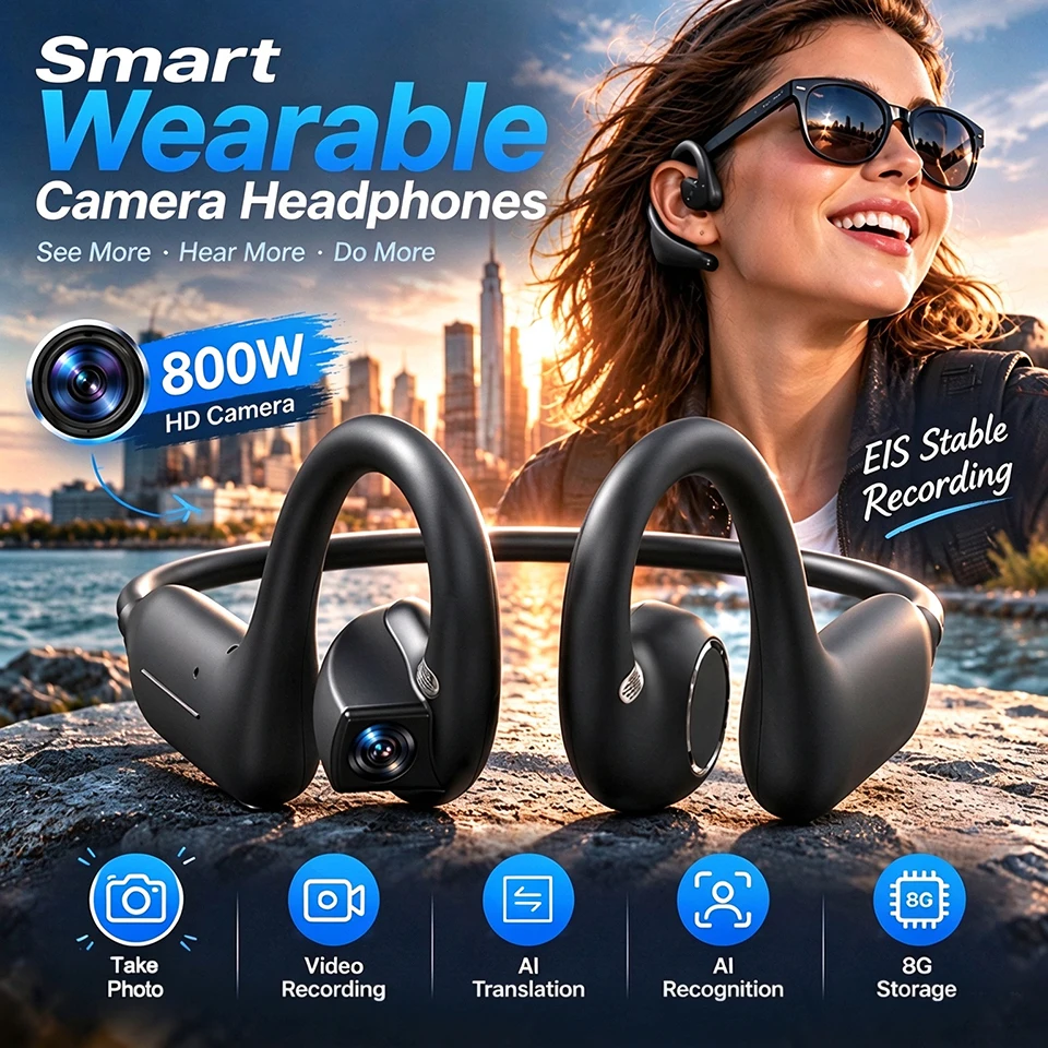 Wireless Charger - Nouveaux écouteurs Bluetooth avec enregistrement vidéo