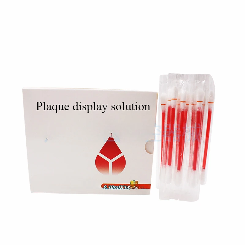 Dental Plaque Indicator for Children Adults Dental Display Solution for Removing Stains 14 Tubes Caring for The Oral Cavity Tool