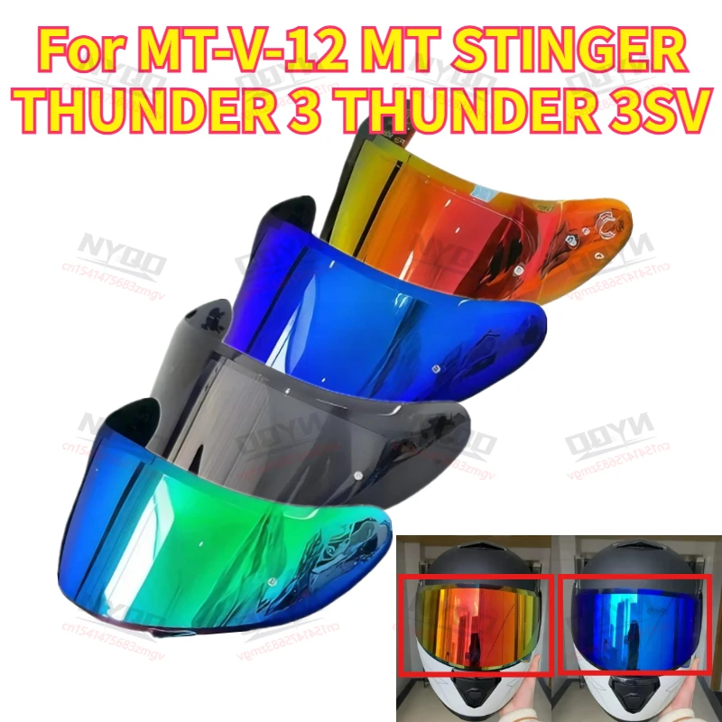 

Helmet Visor Shield For MT-V-12 MT STINGER THUNDER 3 THUNDER 3SV Replacement Parts Motorcycle Helmet Lens Accessories