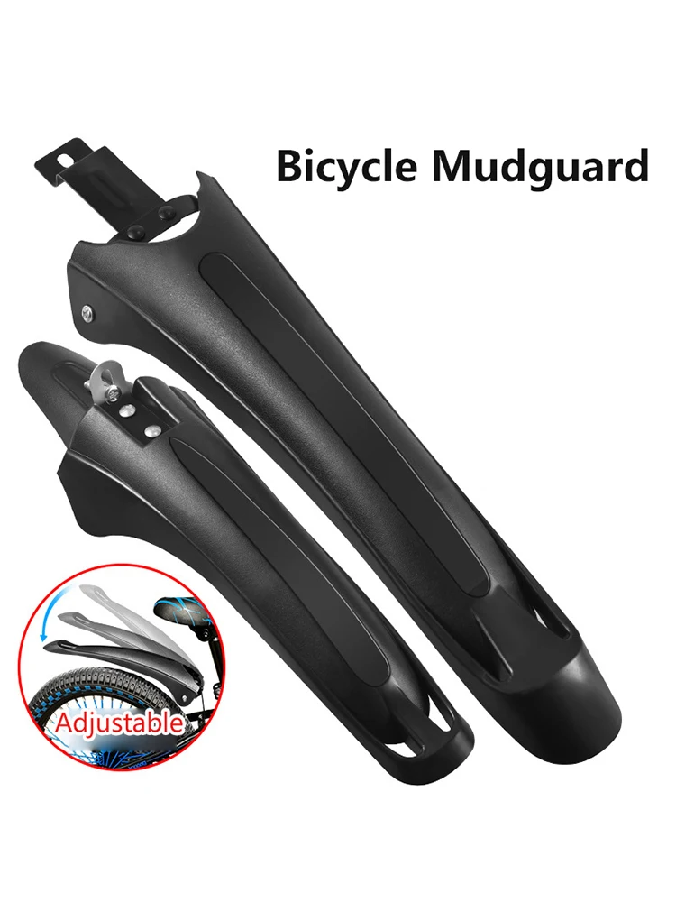 AliExpress NONE 1pair Bicycle wheel fender Adjustable Universal Mountain Bike Fender Set for 24/26in Wheels Front Rear Mudguard Bicycle Mud Flap
