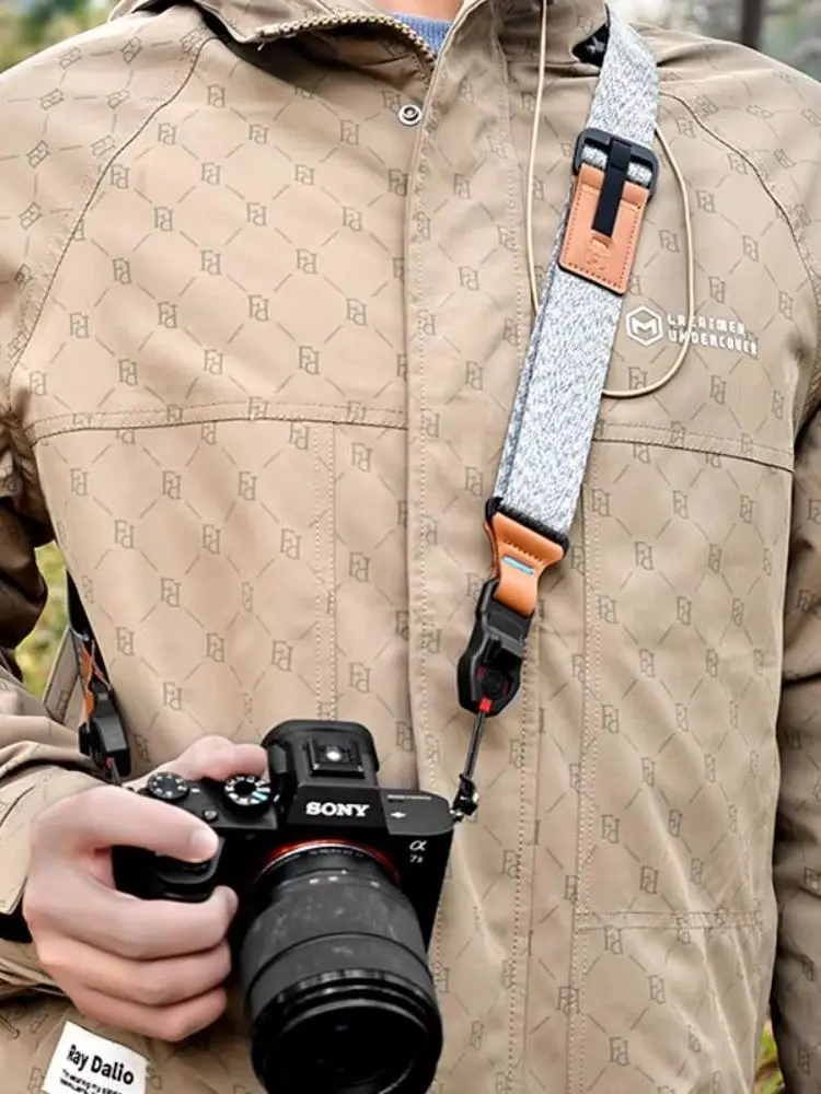 Pasek do aparatu fotograficznego, kompatybilny z Canon, Nikon, Sony, Fuji, Leica, z szybkim zwalnianiem, pasek na ramię XS20 XM5 ZFC R6R8, kompatybilny z PD — zdjęcie produktu 7