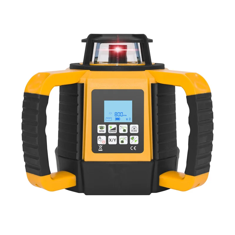 

Red beam of light 360 degrees double slope rotating laser level 4d self-leveling rotating laser 800 meters outdoor teaching