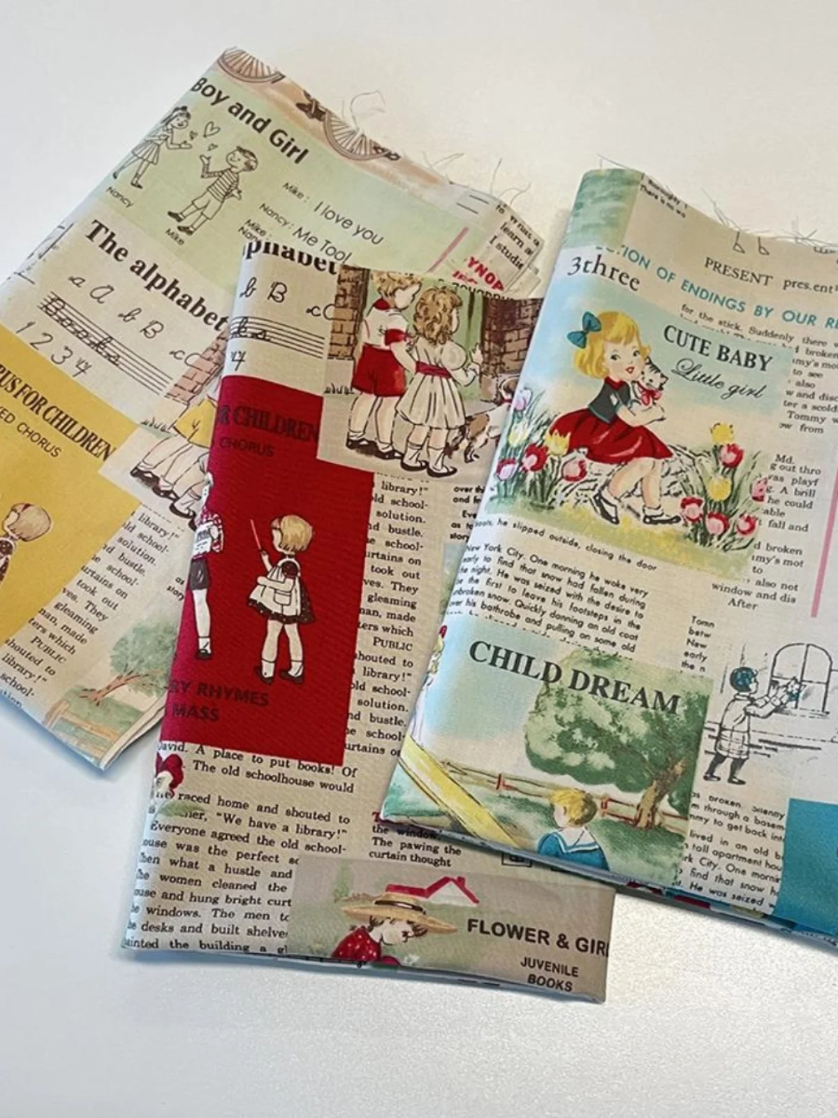 

Ретро детский персонаж, хлопковая лоскутная ткань, сделай сам, ручная работа, домашняя декоративная губка, одинарная ткань с узором