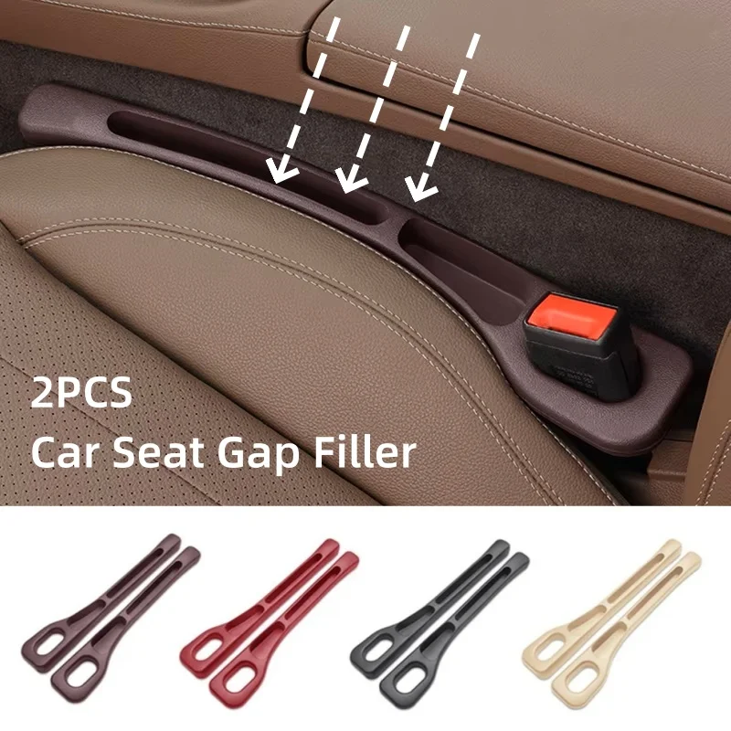 2Pcs For Chrysler 300C Lancia Thema Car Seat Gap Filler Between Seats Crevice Box Bag Anti-leak Stopper Strip Slot Accessories