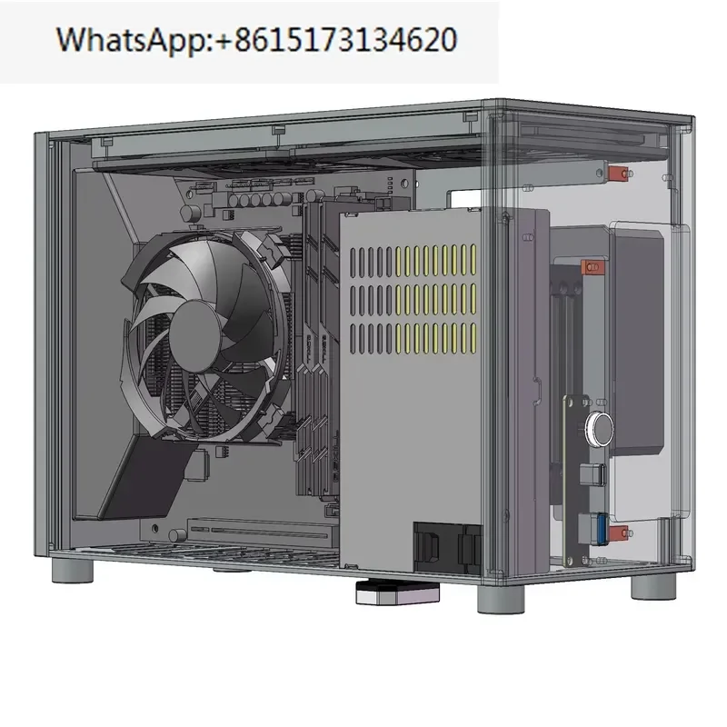 ZS-A4sitx V4 1U Flex Computer Case 7.3L All Aluminum