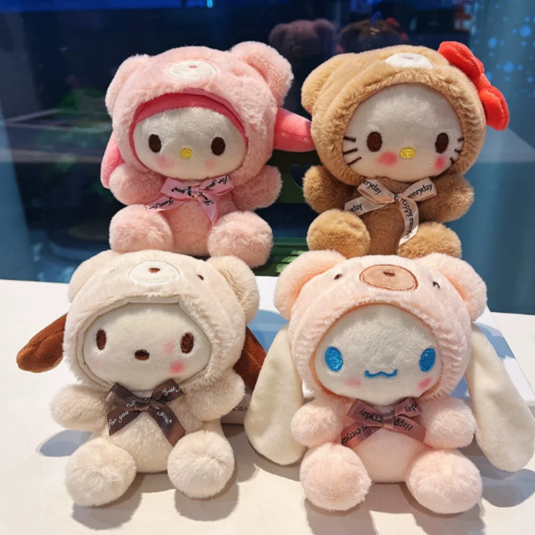 1pc Sanrio doll keychain hanging ornament cute doll gift schoolbag accessory plush doll toy