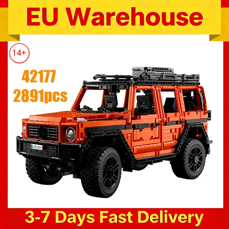 Blocs de construction de voiture Orange, 2891 pièces, assemblage de voiture de sport, modèle en brique, décor de chambre, cadeaux d'anniversaire pour adultes et enfants, compatibles 42177