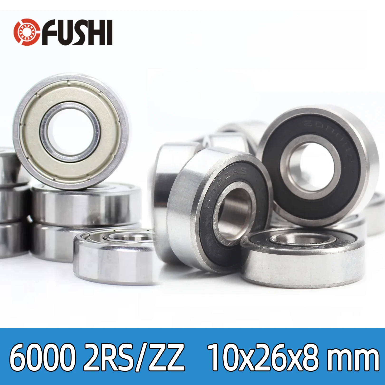 10PCS 6000 2RS ZZ Ball Bearings 10x26x8mm ABEC-5 Deep Groove Electric Motor Skateboard Scooter 6000ZZ 6000RS 80100 Z RS