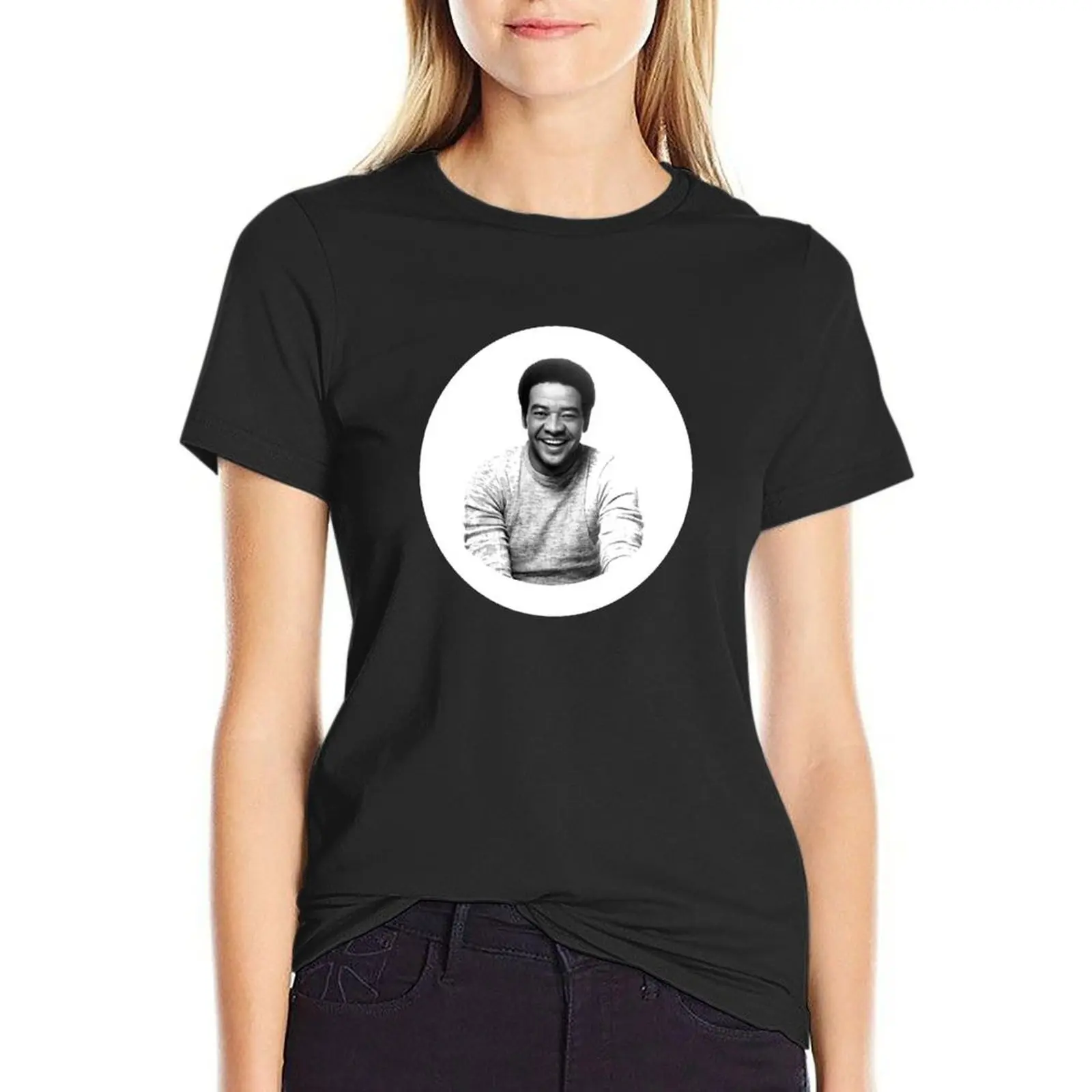 Bill Withers algodão t-shirt para mulheres, moda coreana, t-shirts extragrandes, roupas estéticas, roupas femininas