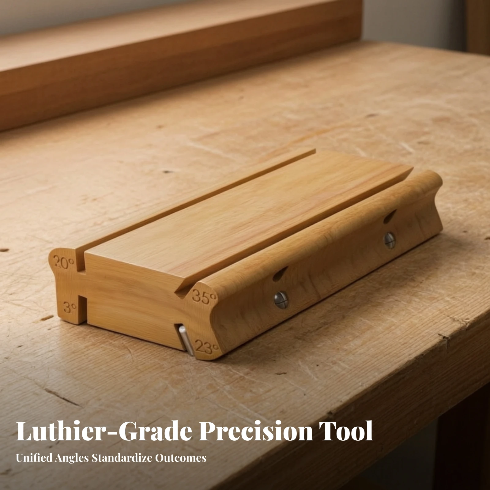 Fret End Beveling File Multi-Angle Fret Beveling Block 35 Degree Professional for Luthiers, Workshop