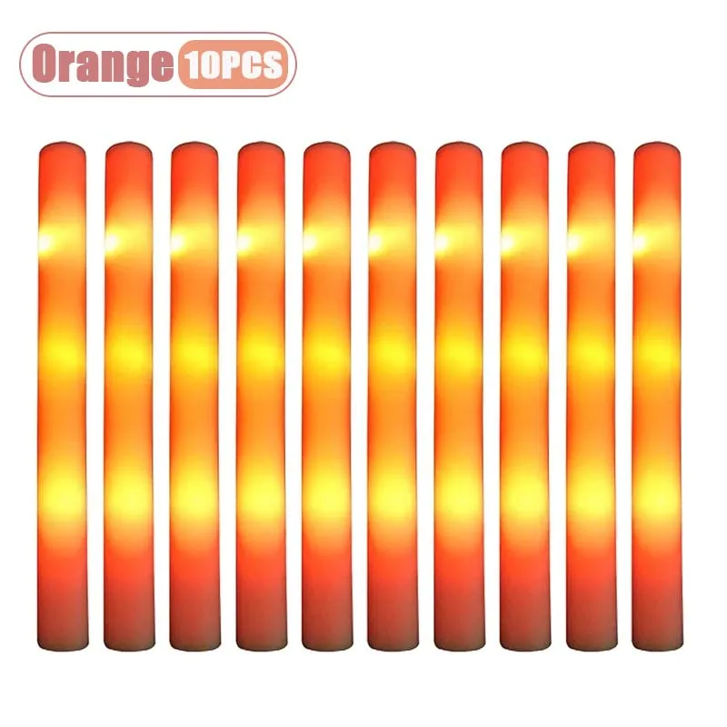 10 STKS Spons Glow Stick Light Up Neon Fluorescerende LED Knipperende Bar voor Evenementondersteuning en Cheer Night Party Light Stick