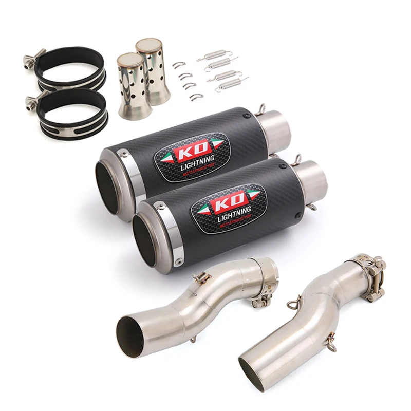 For SUZUKI GSXR1300 GSXR 1300 2021-2025 Mid Link Pipe Motorcycle Exhaust System 51mm Muffler Stainless Steel With DB Killer