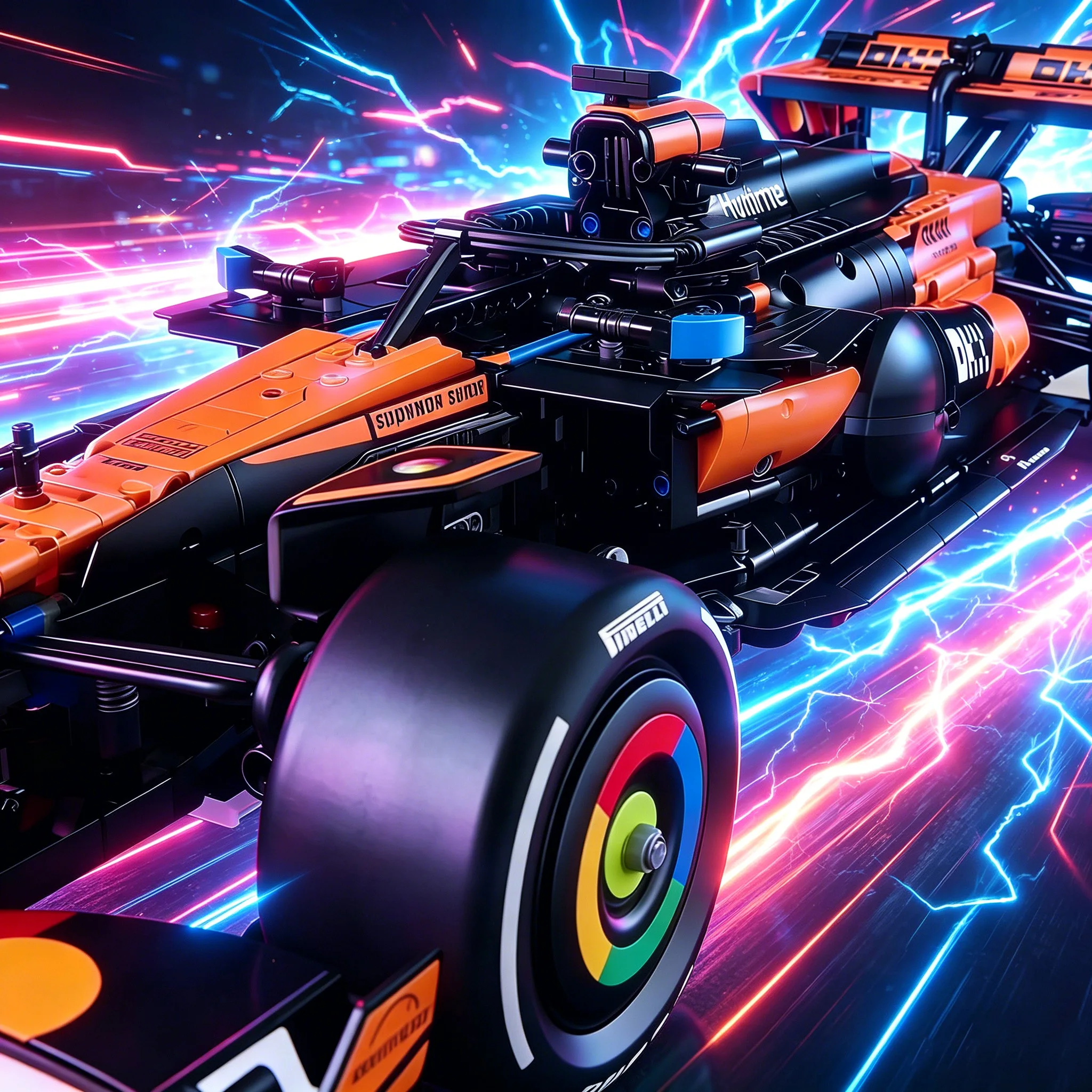 1675pcs New Technical Classic Series 1:8 Formula Team Racing Car Building Blocks Model Toy, Festival & Birthday Gift for Kids view 6