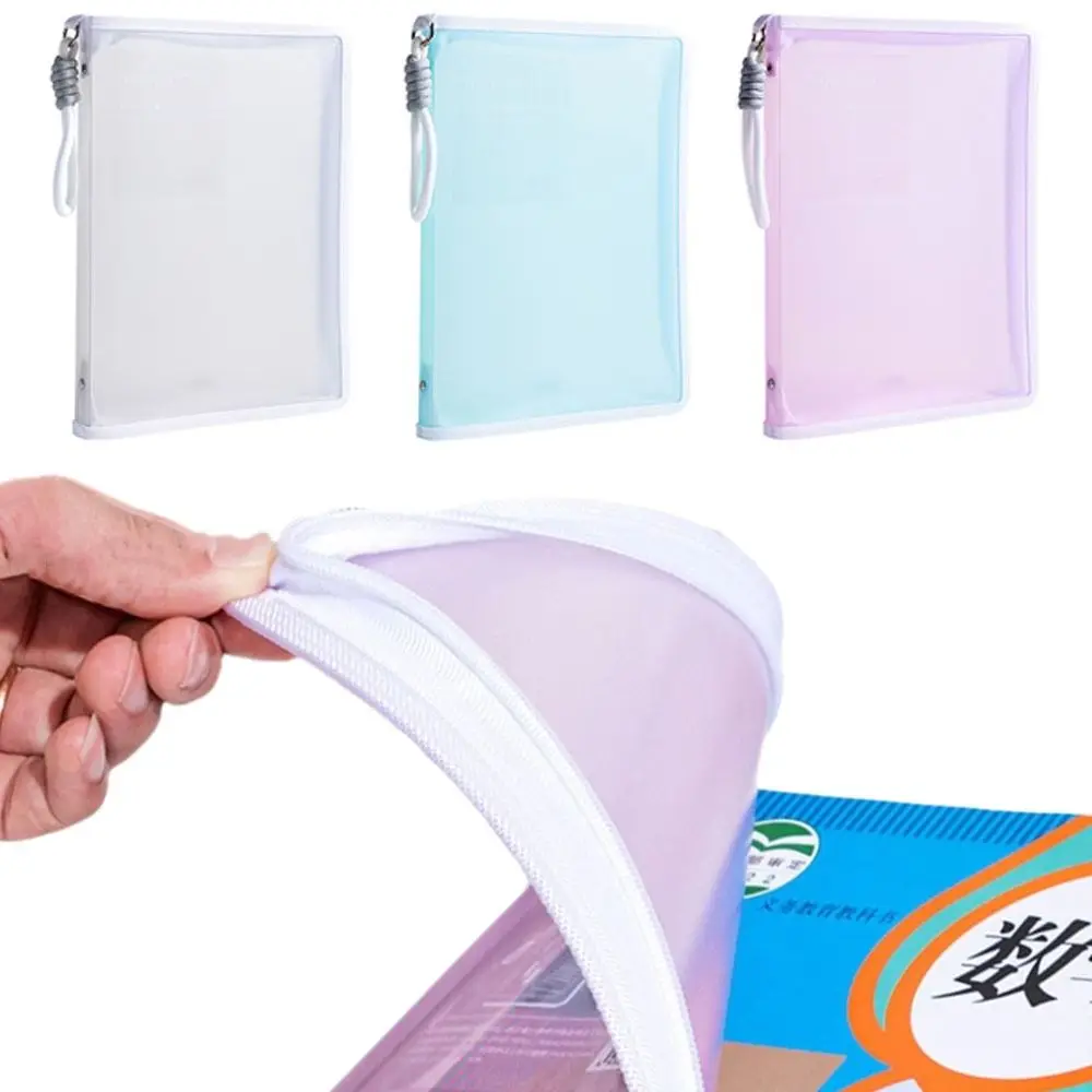 แบบพกพาโปร่งใส A4 ซิปกระเป๋า Lanyard ขนาดใหญ่ความจุกระเป๋าผู้ถือเครื่องเขียนอุปกรณ์สํานักงานโรงเรียน