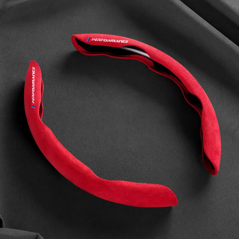 جلد الغزال عجلة توجيه سيارة عدم الانزلاق غطاء حامي السيارات لسيارات BMW M الأداء F20 F40 F22 F30 E90 F32 F06 F07 F46 E60 M5 #4