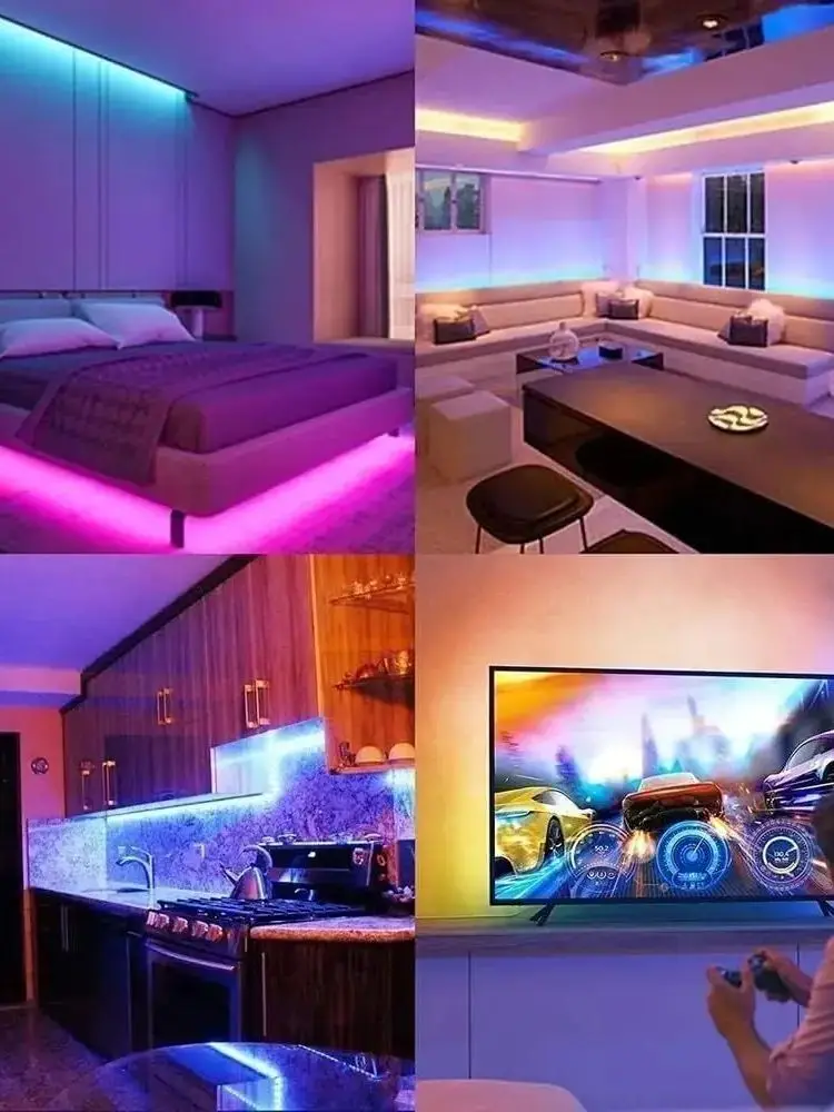 Extra - long smart LED strip lights, APP & remote control, easily meet diverse decoration needs.