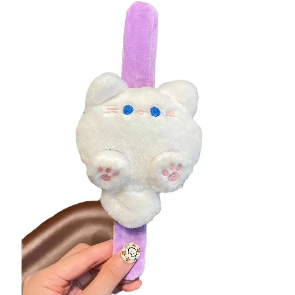 Siamese Cat Cat Slap Bracelet Series Simulation Wrist Style Plush Doll Slap Bracelet Cute Doll Pink Cat