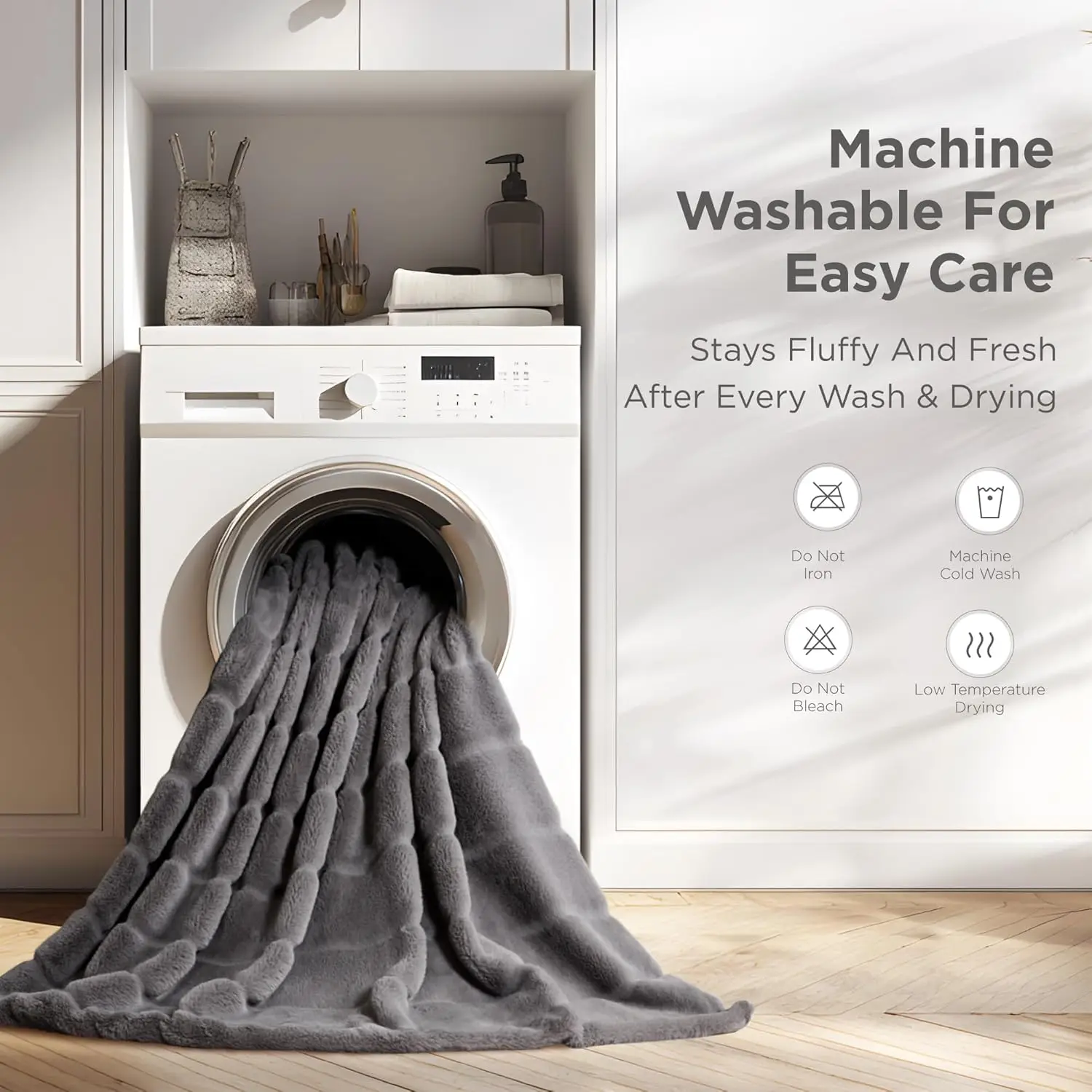 Cobertor de pele sintética para sofá, 90 x 90 polegadas, presente cinza macio e aconchegante