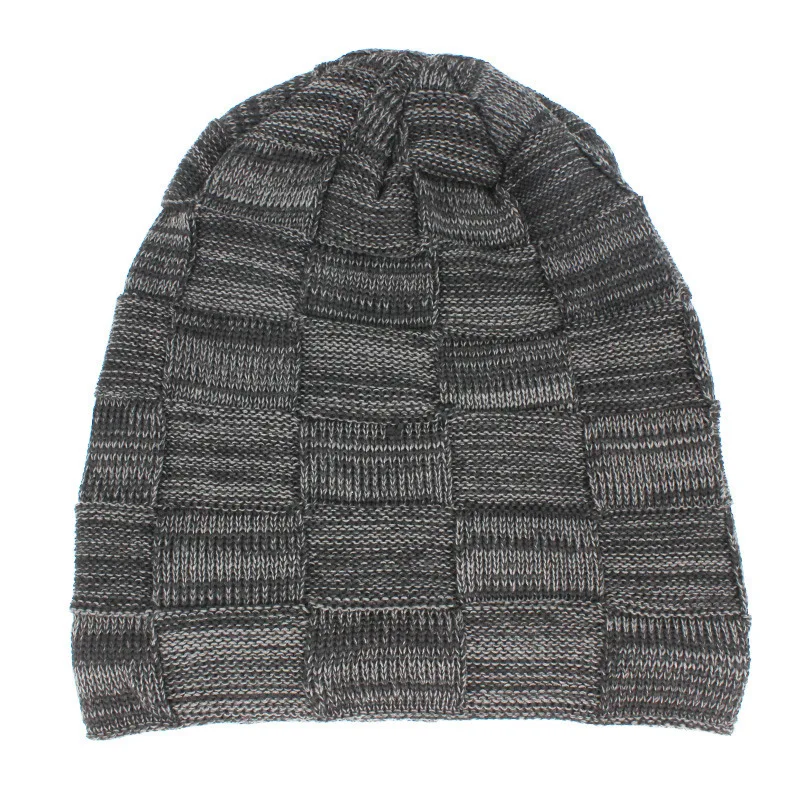 NIXHIT New Plus Velvet Thicken Knitted Beanie Warm Skullies Beanies Men Winter Hat Women Knitted Hats Casual Riding For Men Cap