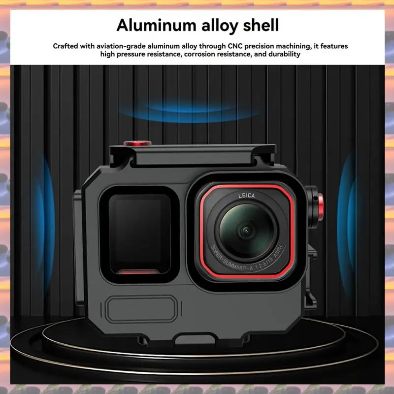 (Flash Sale) For Ace Pro 2 263FT/80M Waterproof Case Underwater Diving Protective Housing Shell Action Camera Accessori