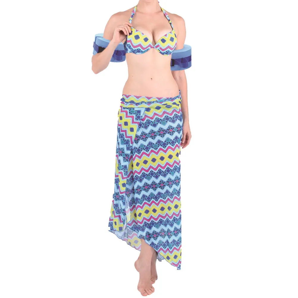 

Пара синих плавательных манжет для аквааэробики и тренировок с сопротивлением, регулируемые нарукавники для фитнеса, быстросъемные ремни