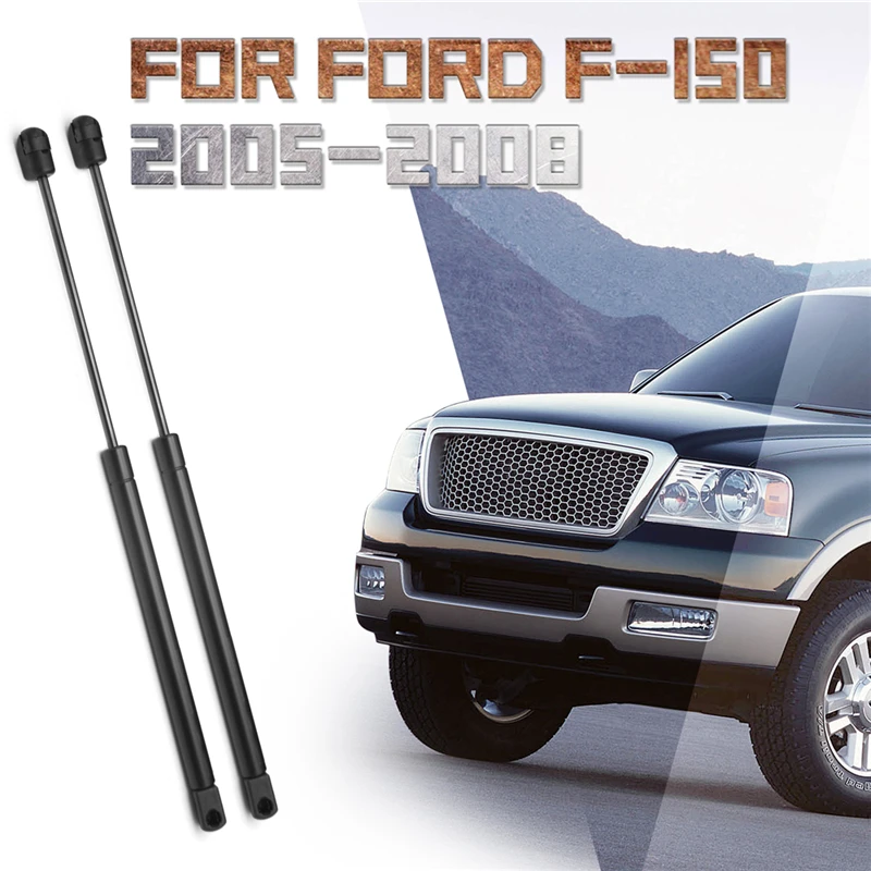 2 sztuk/zestaw przednia maska ​​samochodu stalowe wsporniki podnośników amortyzatory dla Ford F-150 2005 2006 2007 2008 akcesoria samochodowe