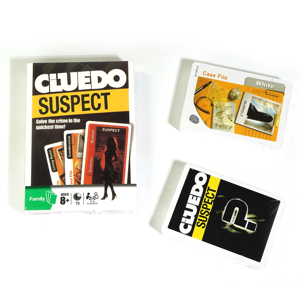 Cluedo Suspect Card Game All The Fun of Clue Clue do Suspect Family Party Game