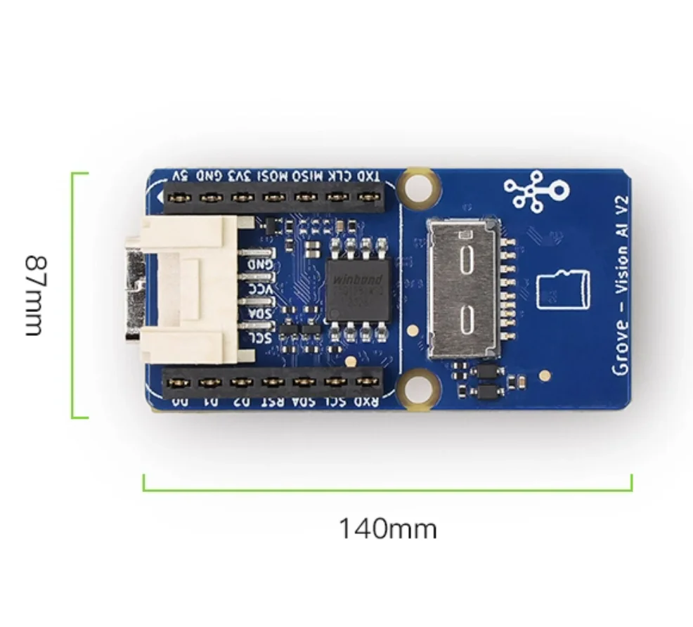 وحدة Grove Vision AI V2 مع 20+ موديلات AI، طاقة منخفضة 0.35 وات، كاميرا وميكروفون، متوافقة مع Raspberry Pi/Arduino/ESP32