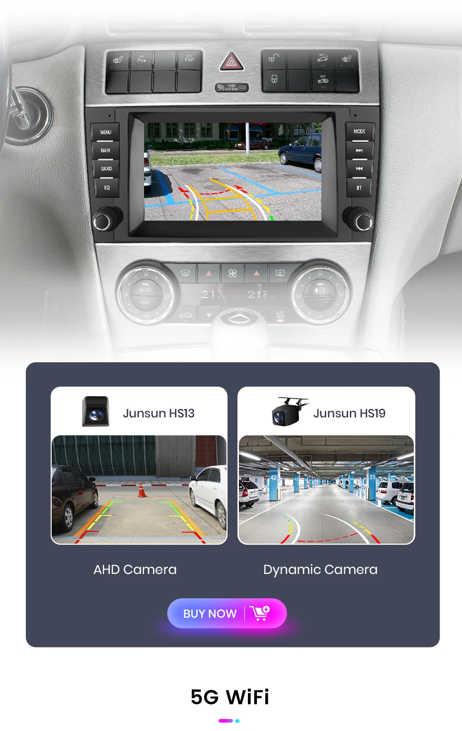 Junsun Android Auto Radio Für Mercedes Benz C-Klasse W203 CL203 CL203 CLK W209 CLS W219 2004-2011 CarPlay auto Multimedia GPS 2din – Detail 21