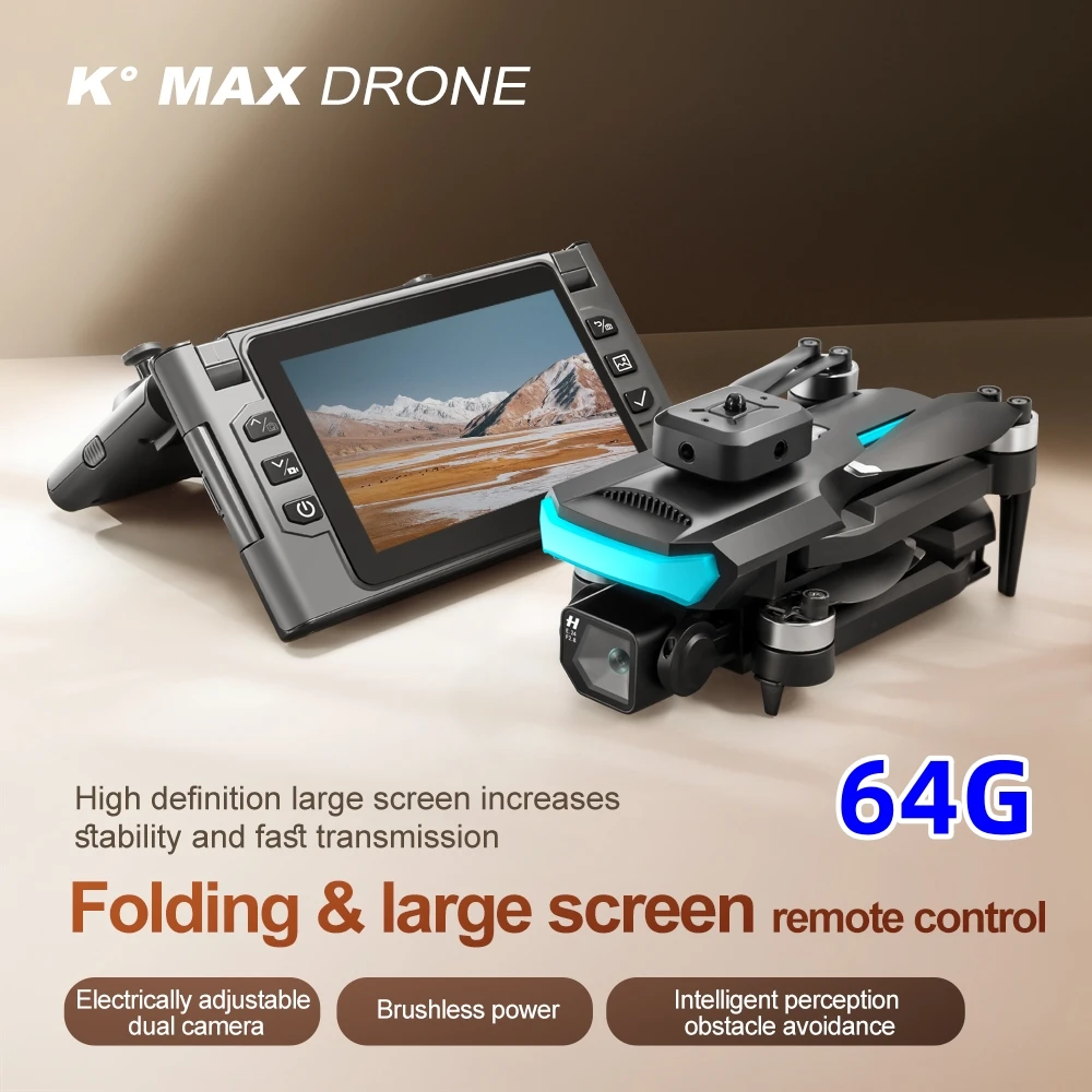 

Новый дрон K MAX с улучшенными функциями, профессиональная 4K HD камера, FPV, система предотвращения столкновений, аэрофотосъемка, оптический поток, складной квадрокоптер